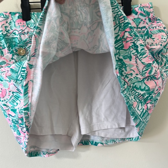 Lilly Pulitzer Madison Skort Bright Agate Green Colorful Camelflage Size Large - Picture 9 of 12